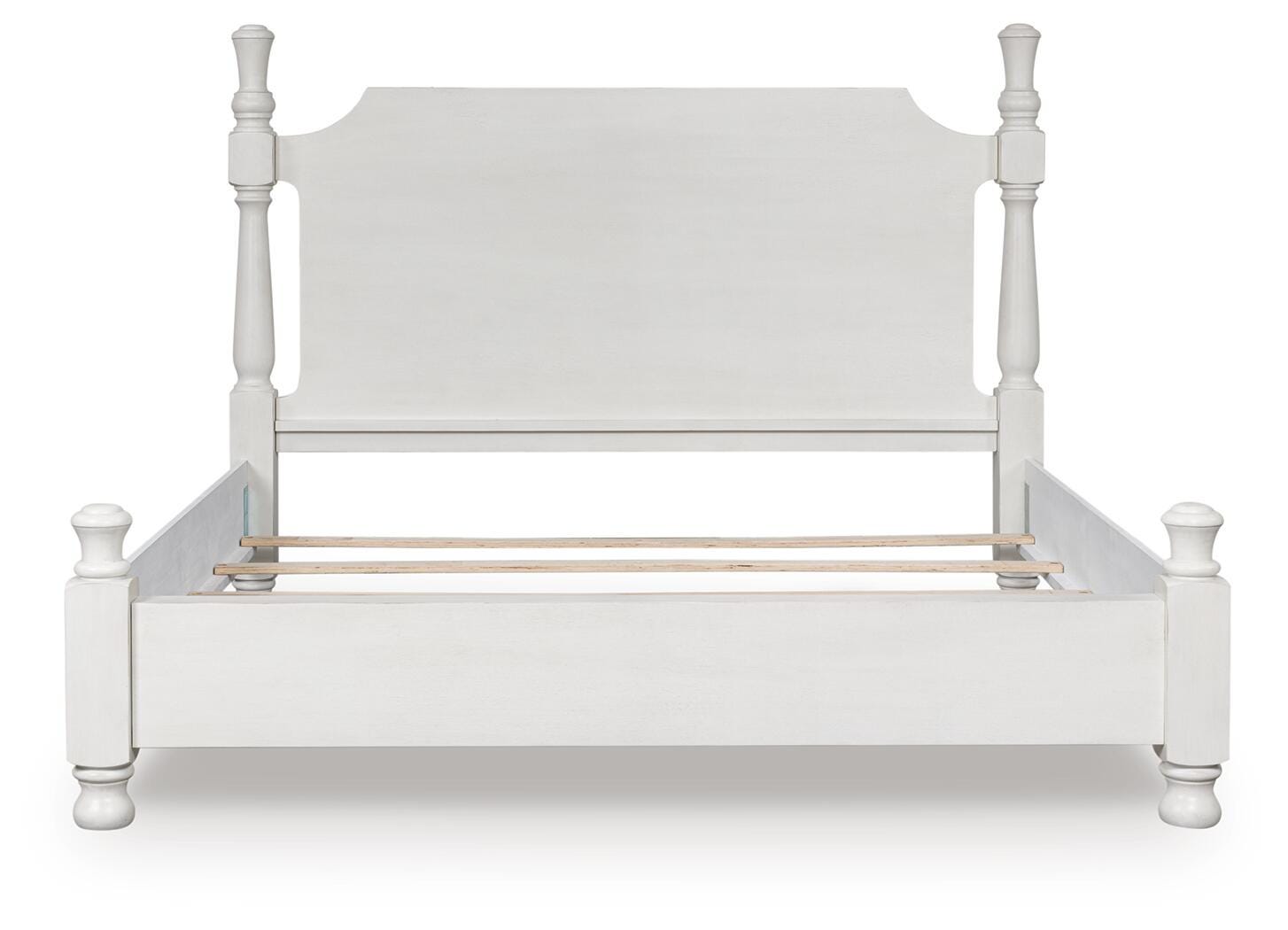 Chadworth Antique White California King Poster Bed
