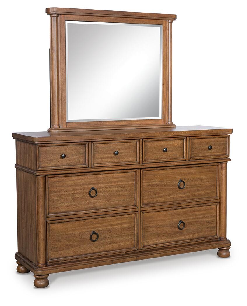 Chadworth Brown Dresser and Mirror (Online Special Price)