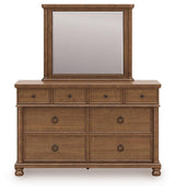 Chadworth Brown Dresser and Mirror (Online Special Price)