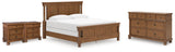 Rowlenstown Brown King Poster Bed, Dresser and 2 Nightstands (Online Special Price)