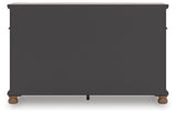Rowlenstown Brown King Poster Bed, Dresser and 2 Nightstands (Online Special Price)