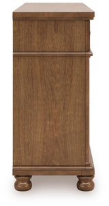 Rowlenstown Brown King Poster Bed, Dresser and 2 Nightstands (Online Special Price)