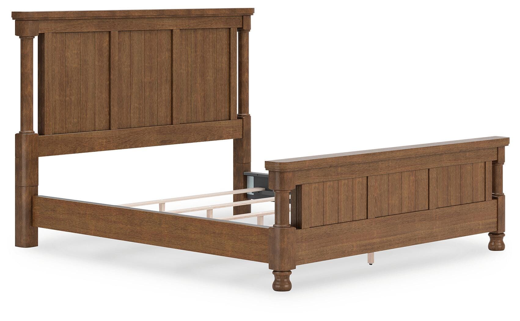 Chadworth Brown King Poster Bed (Online Special Price)