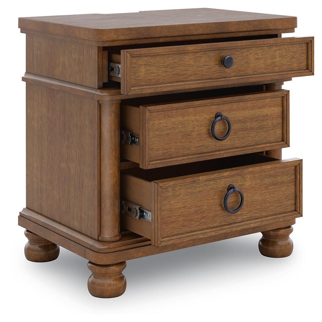 Rowlenstown Brown King Poster Bed, Dresser and 2 Nightstands (Online Special Price)