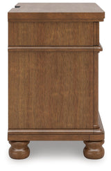 Rowlenstown Brown King Poster Bed, Dresser and 2 Nightstands (Online Special Price)
