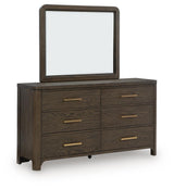 Radkin Burnished Brown Dresser and Mirror