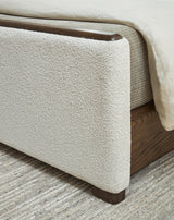 Radkin Burnished Brown Queen Upholstered Panel Bed (Online Special Price)