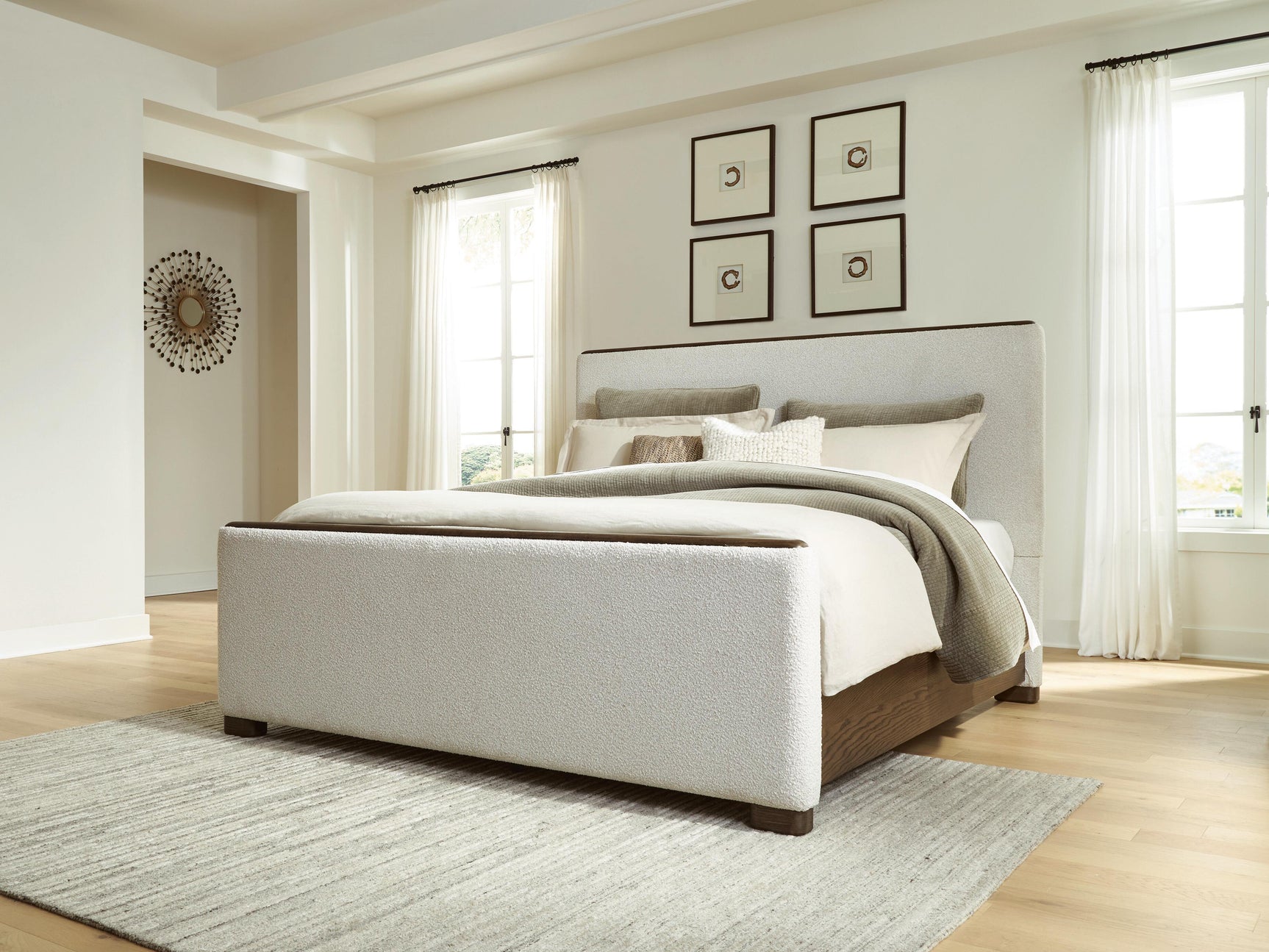 Radkin Burnished Brown California King Upholstered Panel Bed (Online Special Price)