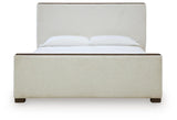 Radkin Burnished Brown King Upholstered Panel Bed