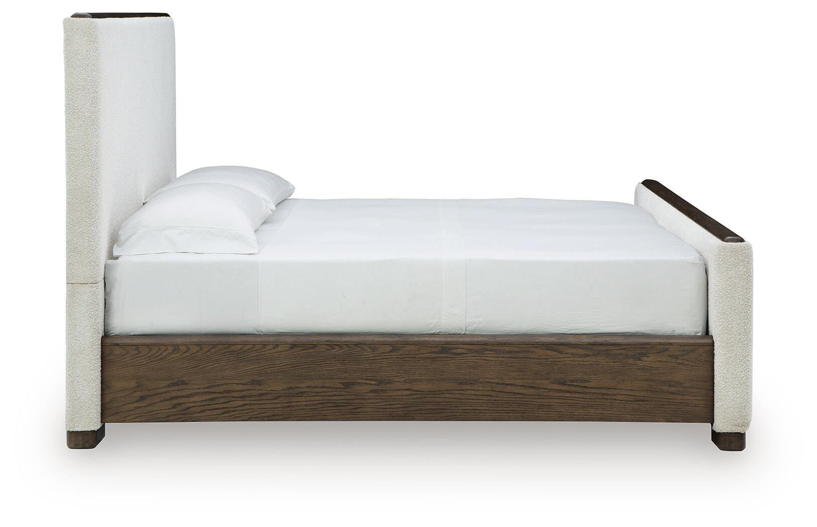 Radkin Burnished Brown Queen Upholstered Panel Bed (Online Special Price)