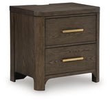 Radkin Burnished Brown Two Drawer Nightstand