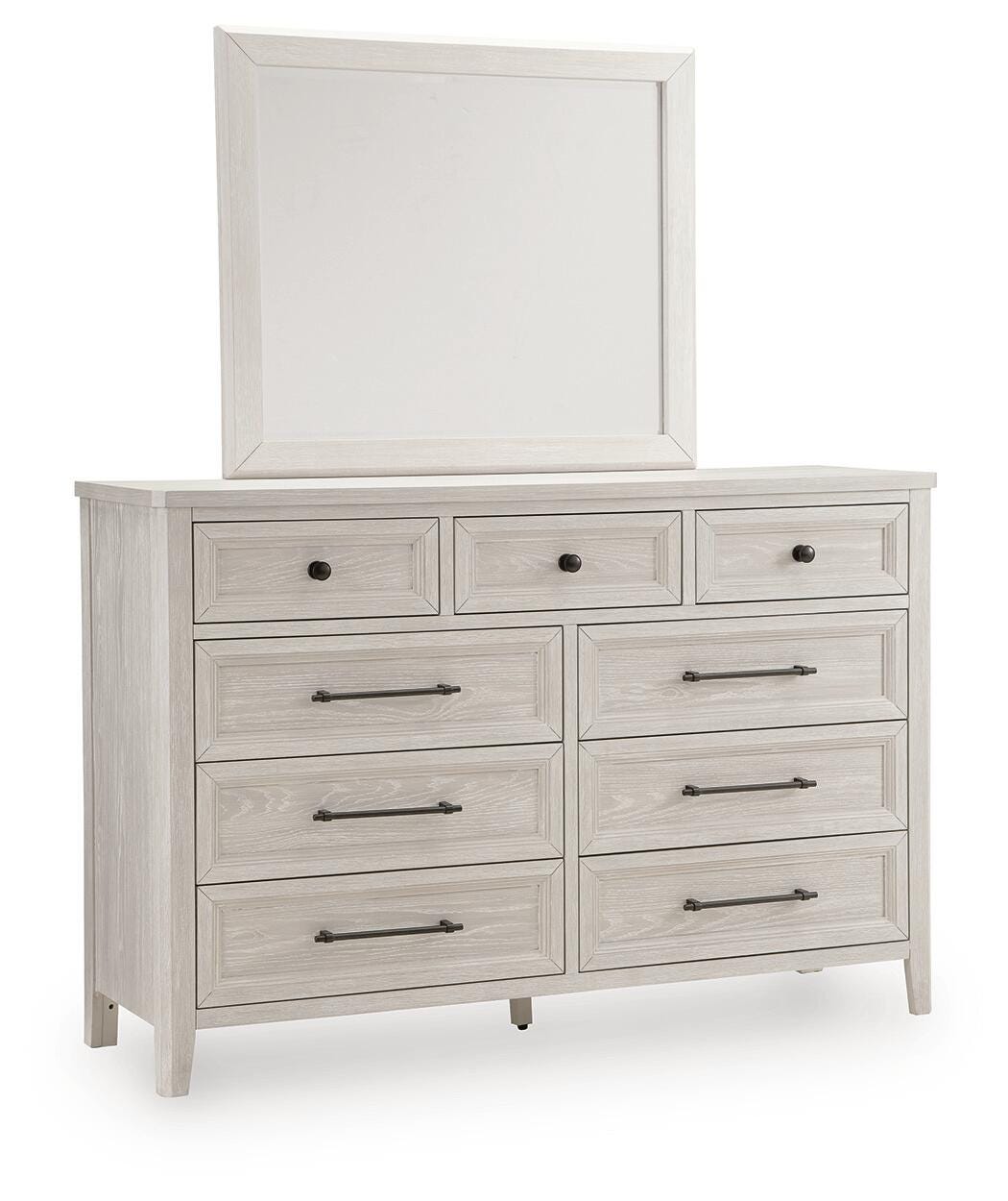 Darbonton Dove White Dresser and Mirror (Online Special Price)