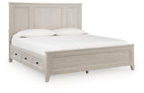 Darbonton Dove White King Panel Storage Bed