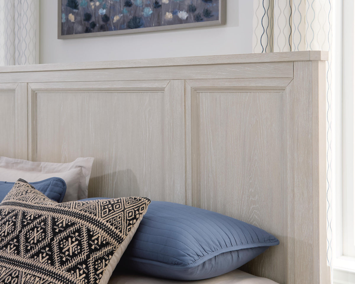 Darbonton Dove White California King Panel Storage Bed