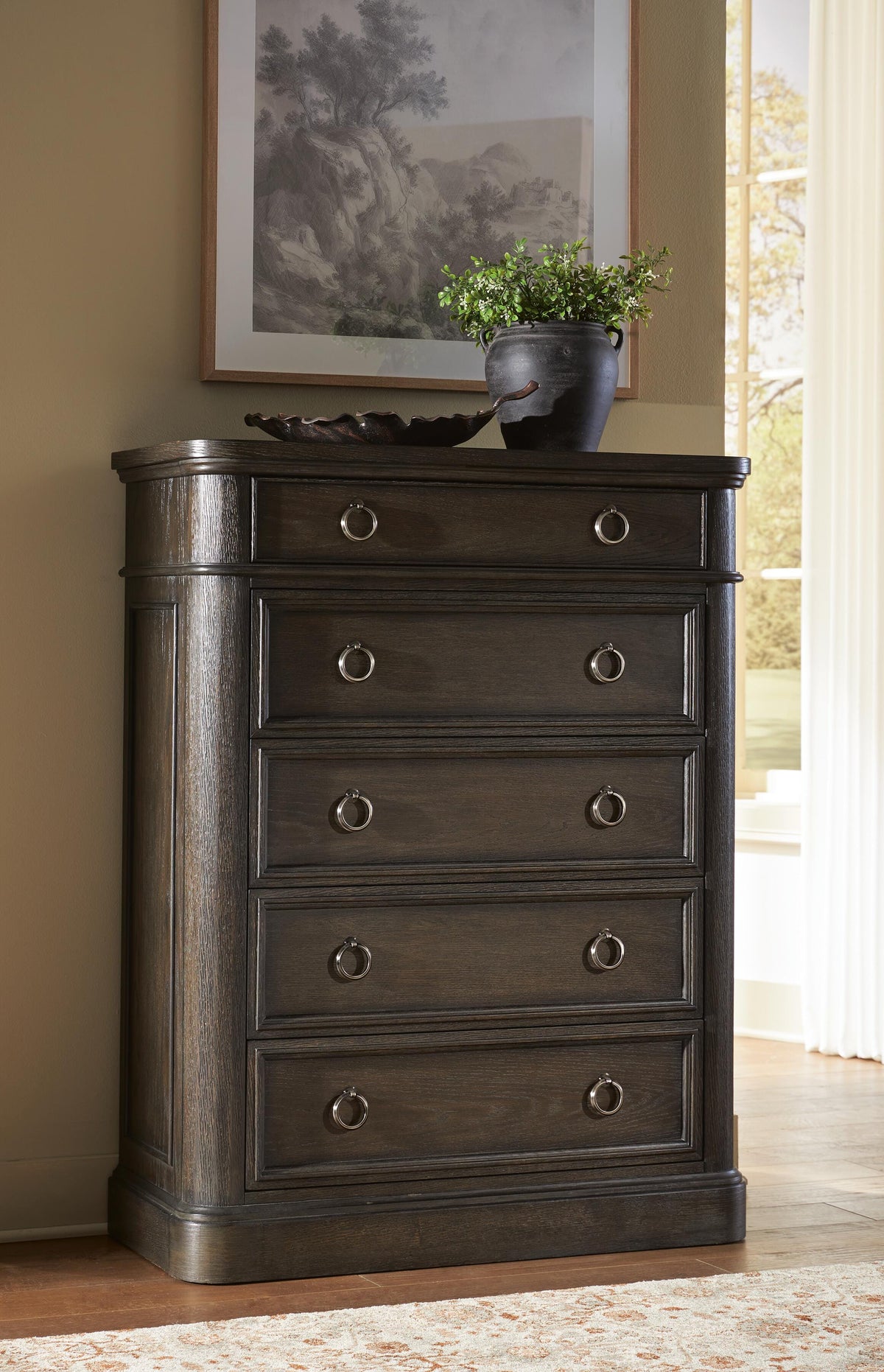 Wickenger Dark Brown Chest of Drawers