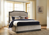 Wickenger Dark Brown King Upholstered Panel Bed