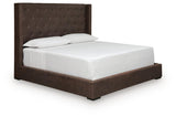 Lavernty Coffee Queen Upholstered Storage Bed (Online Special Price)