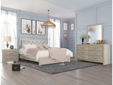 Jaylen Cream Upholstered Panel Bedroom Set