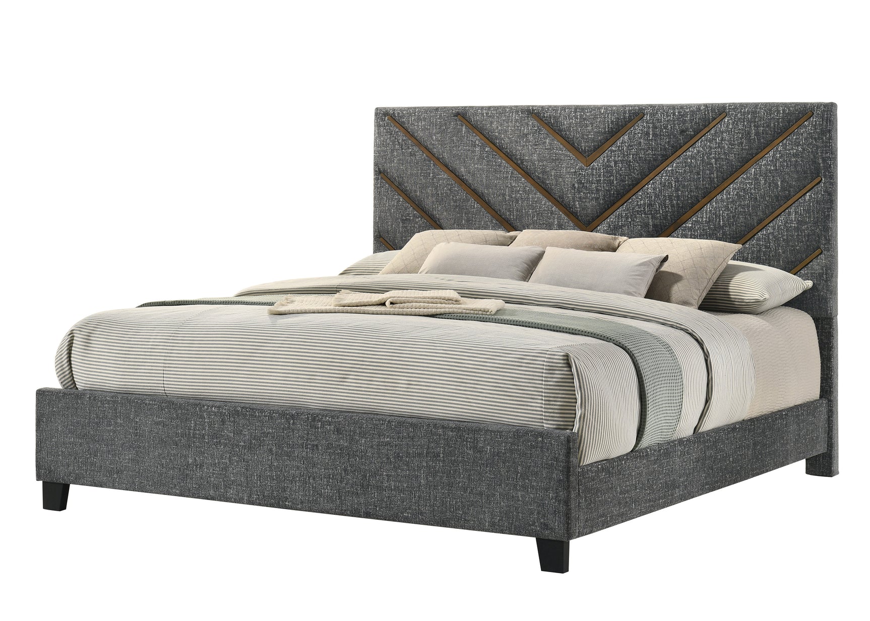 Zane Gray/Brown King Bed