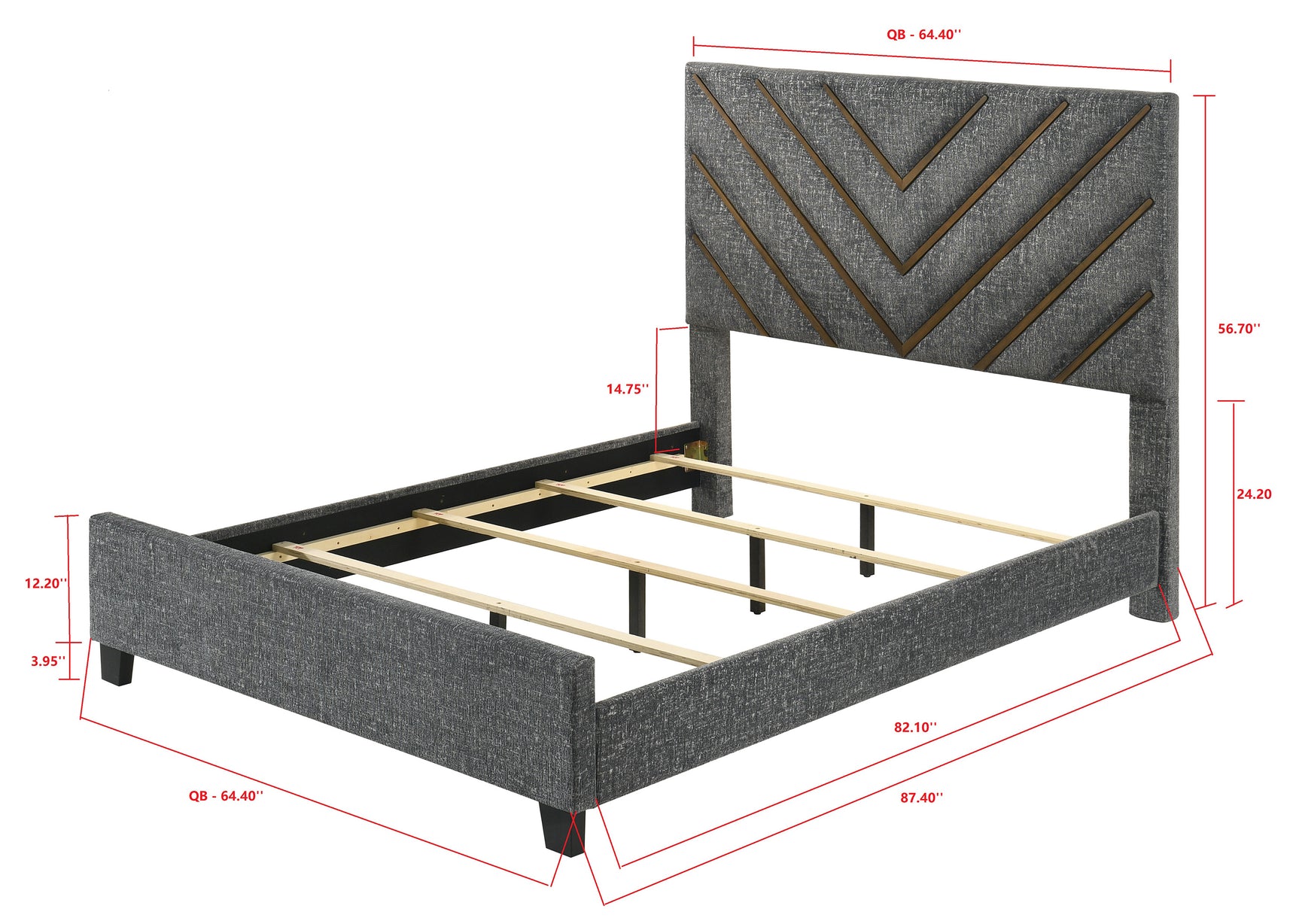 Zane Gray/Brown Queen Bed