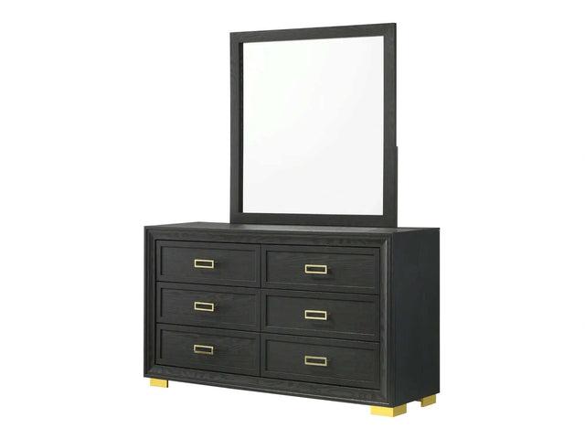 Pepe Black & Gold Dresser & Mirror - Ornate Home