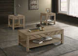 Valor Light Brown 3-Piece Coffee Table Set