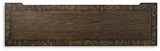 Maylee Dark Brown King Upholstered Panel Bed and Dresser (Online Special Price)