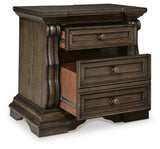 Maylee Dark Brown King Panel Bed, Dresser, Mirror, Chest and Nightstand (Online Special Price)