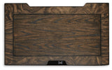 Maylee Dark Brown King Poster Bed and 2 Nightstands