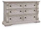 Andonhall Antique White Dresser