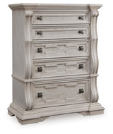 Andonhall Antique White Chest of Drawers