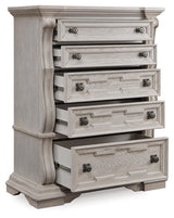 Andonhall Antique White Chest of Drawers (Online Special Price)