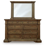 Frantanna Brown Queen Panel Bed, Dresser and Mirror