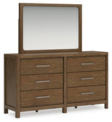 Cabalynn Light Brown Queen Panel Storage Bed, Dresser, Mirror and 2 Nightstands