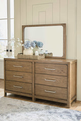 (Online Special Price) Cabalynn Oatmeal & Light Brown Queen Uph. Bedroom Set / 4pc - Ornate Home