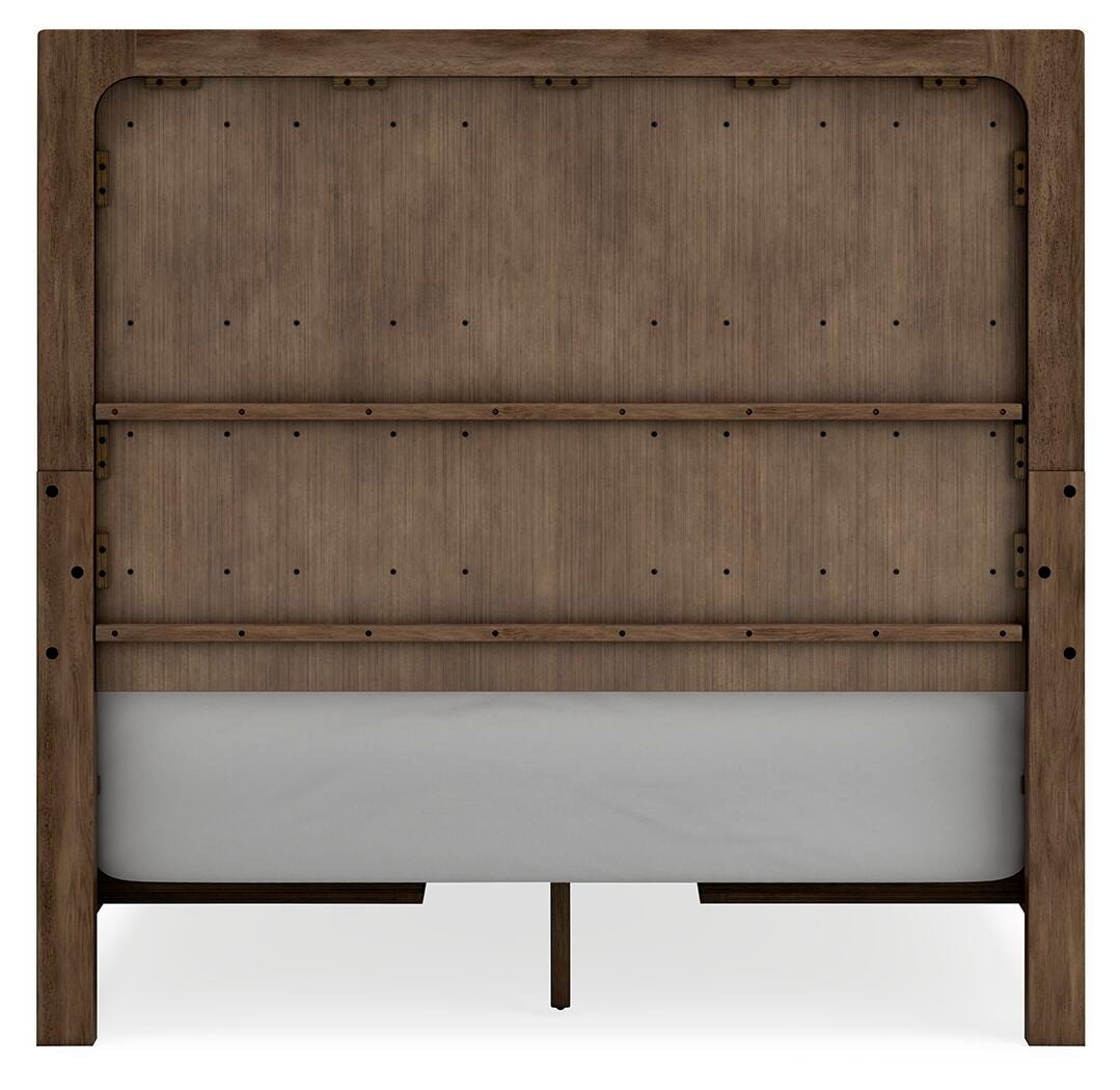 Cabalynn Light Brown Queen Panel Storage Bed, Dresser, Mirror and 2 Nightstands