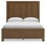 Cabalynn Light Brown Queen Panel Storage Bed, Dresser, Mirror and 2 Nightstands