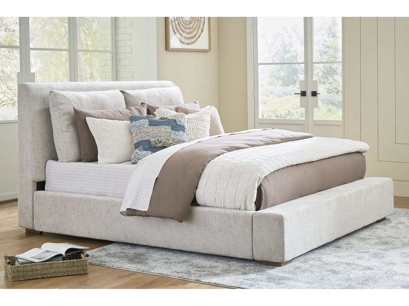 Cabalynn Oatmeal Queen Upholstered Bed - Ornate Home