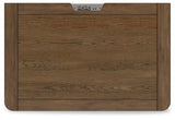 Cabalynn Light Brown Queen Panel Storage Bed, Dresser, Mirror and 2 Nightstands