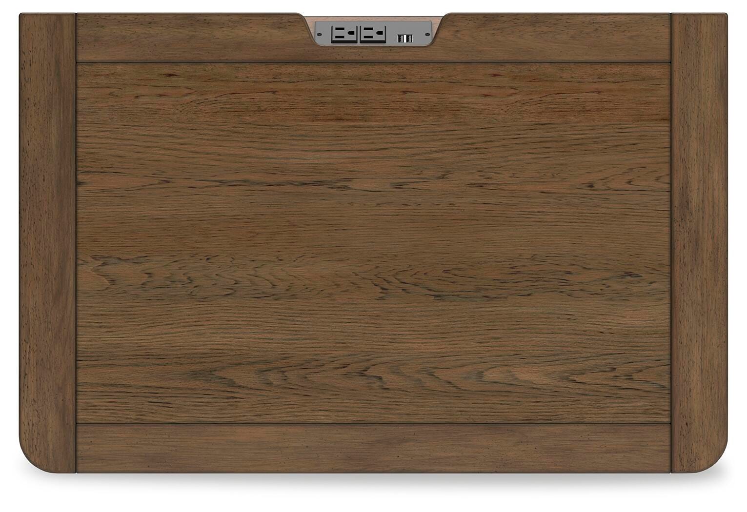 Cabalynn Light Brown Queen Panel Storage Bed, Dresser, Mirror and 2 Nightstands
