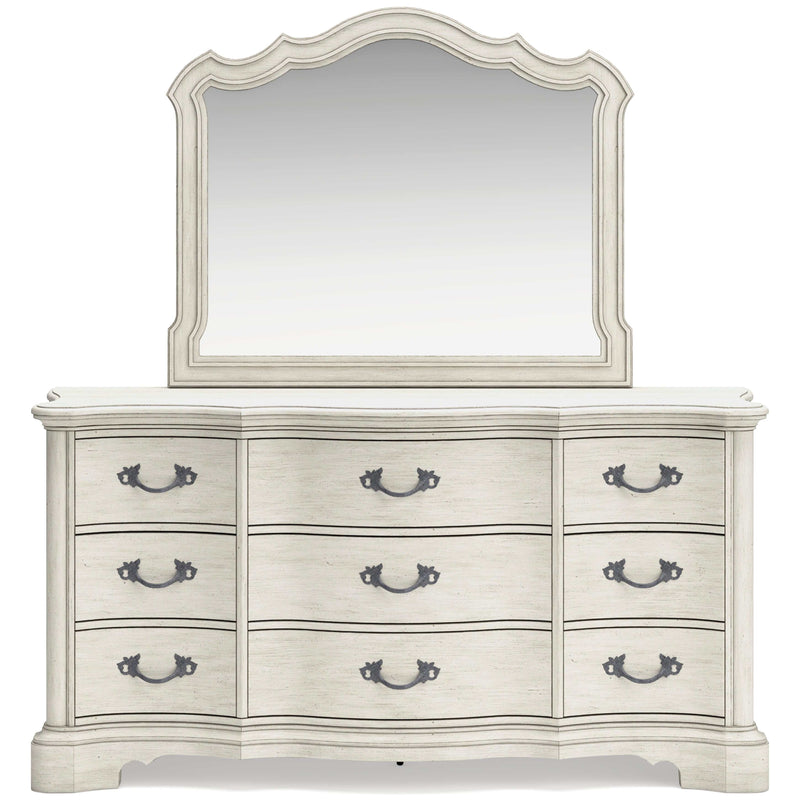 Arlendyne Antique White Dresser & Mirror