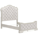 Arlendyne Antique White Queen Upholstered Bed - Ornate Home