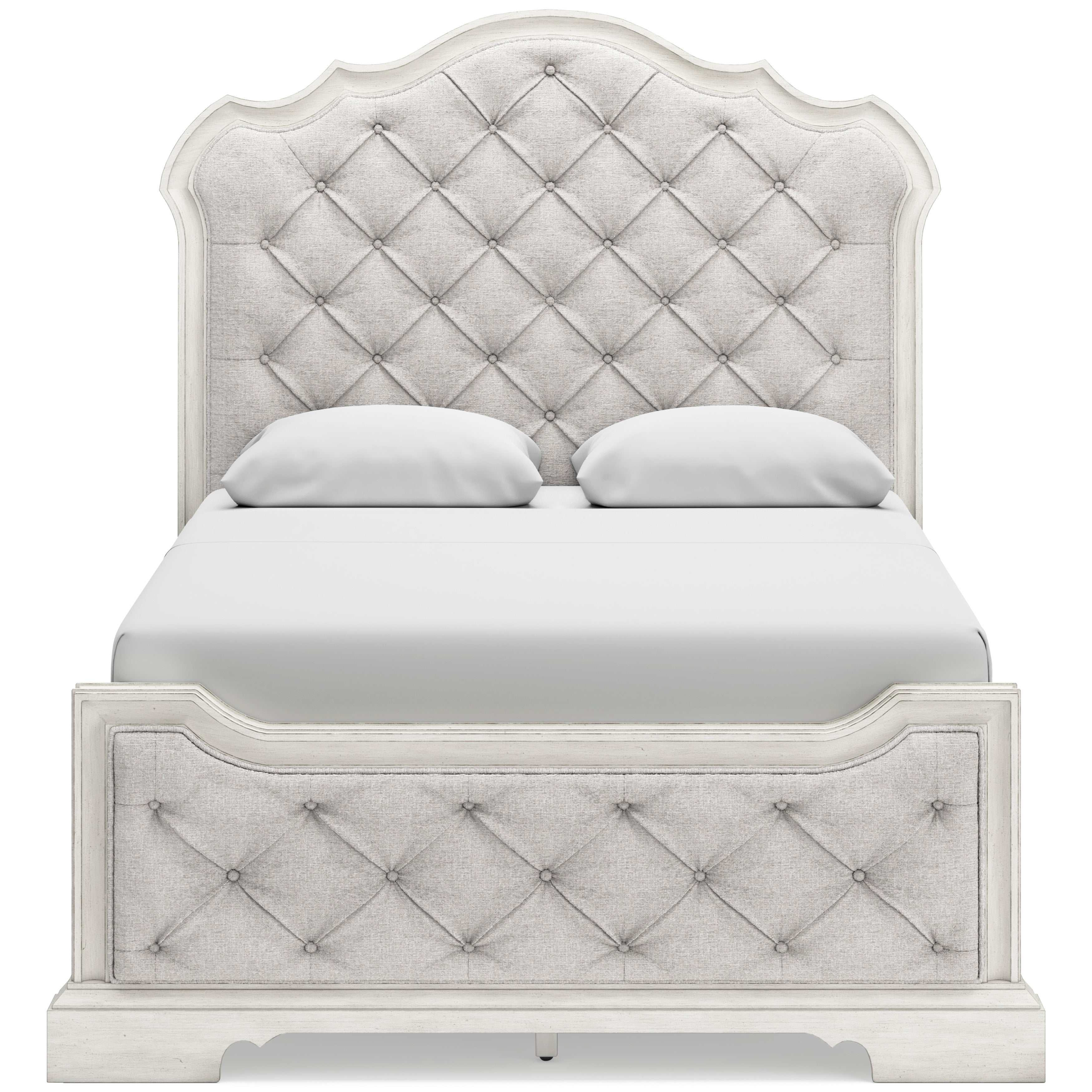 Arlendyne Antique White Queen Upholstered Bed - Ornate Home