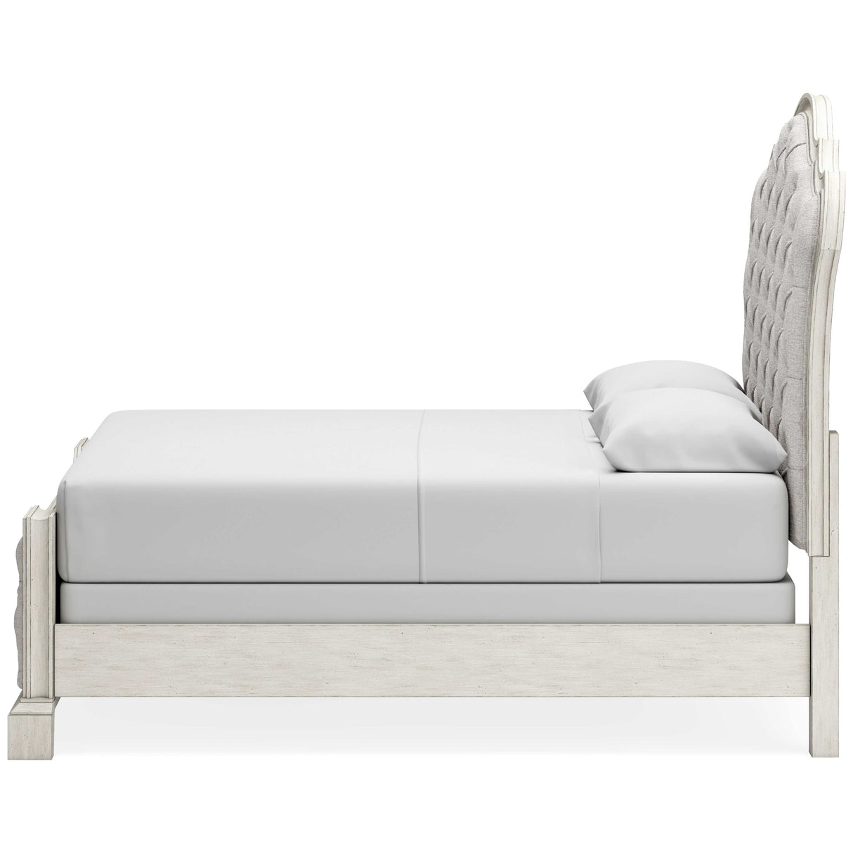 Arlendyne Antique White Queen Upholstered Bed - Ornate Home