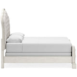 Arlendyne Antique White Queen Upholstered Bed - Ornate Home