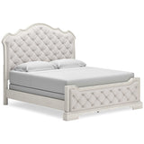 Arlendyne Antique White King Upholstered Bed - Ornate Home