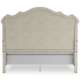 Arlendyne Antique White King Upholstered Bed - Ornate Home