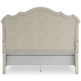 Arlendyne Antique White Cal. King Upholstered Bed - Ornate Home