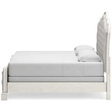 Arlendyne Antique White King Upholstered Bed - Ornate Home