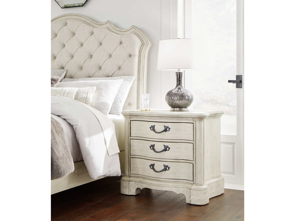 Arlendyne Antique White Nightstand - Ornate Home